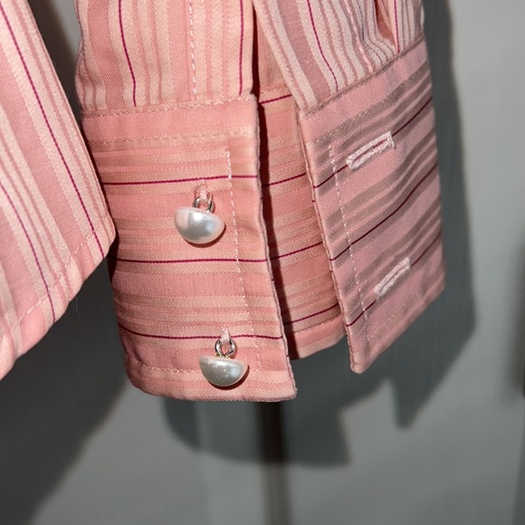 Banana Republic Pink Striped Blouse - Picture 4 of 9